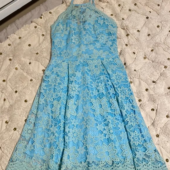 NWT Francesca's Collection Floral Lace Mini Dress - Picture 4 of 13